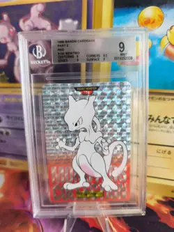 Pokemon Card Prism Monsters collection Carddass 1996 Japan BGS Beckett 9 Mewtwo - Image 1
