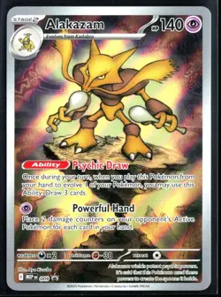 2025 Mega Evolution Promos Alakazam #009 Holo ETB Promo Pokemon Card - Image 1