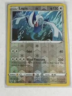 Lugia 132/185 Rare Reverse Holo SWSH Vivid Voltage 2020 Pokemon Card NM - Image 1