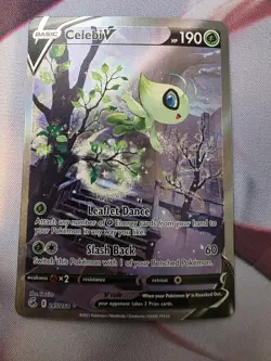 Pokemon Celebi V 245/264 Swsh08 Fusion Strike Ultra Rare Full Art Holo Card - Image 1