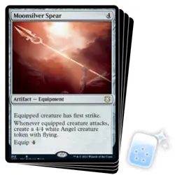 MOONSILVER SPEAR X4 Adventures In The Forgotten Realms: Commander Magic MTG CARD - Image 1