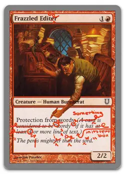 Frazzled Editor #77 (NM) Unhinged UNH Magic MTG - Image 1