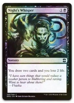 Night's Whisper #100 (Foil) (NM) Eternal Masters EMA Magic MTG - Image 1