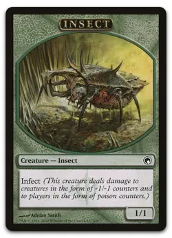 Insect Token #4 (LP) Scars of Mirrodin SOM Magic MTG - Image 1