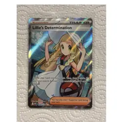 Pokemon Lillie's Determination 169/132 Ultra Rare Full Art Holo Me01 Card - Image 1