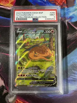 Charizard v SWSH260 Sword & Shield Black Star Promo PSA 9 Mint Pokemon TCG - Image 1