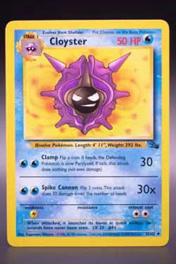 Pokemon - Cloyster - 32/62 - Fossil UNCOMMON excellent WOTC #112 - Image 1