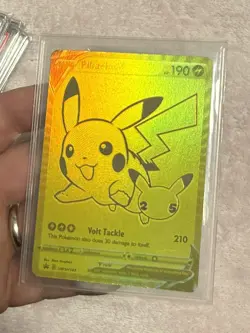 Pokemon Celebrations Pikachu V gold Promo🌟👑🌟 - Image 1
