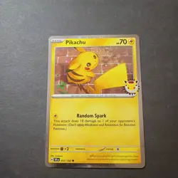 Pikachu (SWIRL) 🍥 051/162 [COSMOS] 2026 Pokemon Day 30th Anniversary Pokemon NM - Image 3