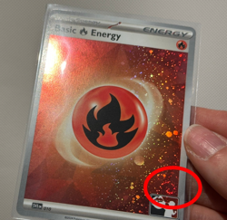 3 Swirls🌀 Basic Fire Energy | Cosmo Holo 010 SVE | Pokemon TCG PLAY! STAMP LP - Image 1