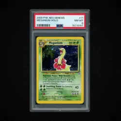 2000 POKEMON NEO GENESIS #11 MEGANIUM-HOLO PSA 8 - Image 3