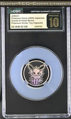 CGC 10 PRISTINE ⭐ Pokemon Jolteon Center Toy Capsule Collection Volume 5 Coin - Image 1