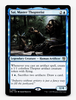 Sai, Master Thopterist [Commander: Aetherdrift] MTG Magic NM/M 💧 - Image 1