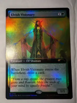 Foil Elvish Visionary - Secret Lair Bonus Card - Magic: The Gathering - MTG - Image 1
