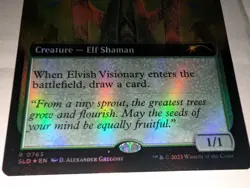 Foil Elvish Visionary - Secret Lair Bonus Card - Magic: The Gathering - MTG - Image 4