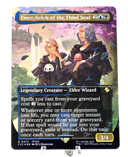 Emet-Selch of the Third Seat (Borderless) (Chocobo Track Foil) Final Fantasy MTG - Image 1