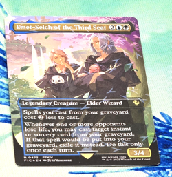Emet-Selch of the Third Seat (Borderless) (Chocobo Track Foil) Final Fantasy MTG - Image 3