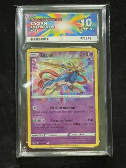 Pokemon Zacian 082/185 Vivid Voltage Amazing Rare - ACE 10 Perfect Subgrades - Image 1