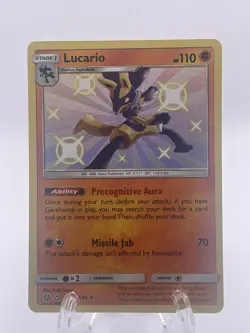 Lucario SV22/SV94 Hidden Fates Shiny Vault Holo Pokemon Near Mint - Image 1