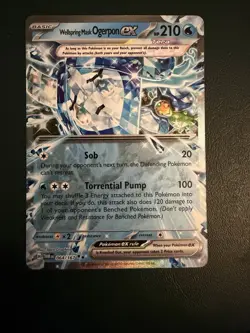 Pokemon Wellspring Mask Ogerpon EX 027/131 Prismatic Evolutions Double Rare Hol… - Image 1