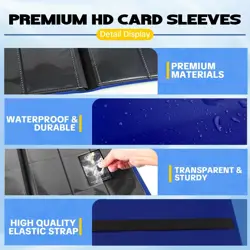 360 Card Pocket Binder with Elastic 9 Pocket Trading Cards Album Folder Blue USA - Image 4