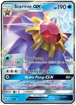 Starmie-GX 14/68 Rare Holo GX | Hidden Fates | Pokemon Card - Image 1