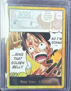 Bandai One Piece OP15 GOLD Don!! Card Monkey D. Luffy - Image 1