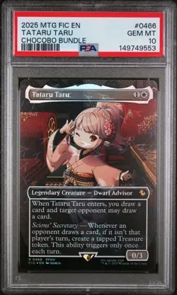 💎PSA 10 TATARU TARU TRACK FOIL MTG FINAL FANTASY COMMANDER CHOCOBO #0466 - Image 1