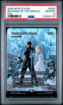 2025 MTG FINAL FANTASY THROUGH THE AGES FOIL #0021 BLESSING OF THE ORACLE PSA 10 - Image 1