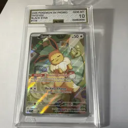 Pokemon Eevee 173 Black Star SV: Scarlet & Violet Promo Holo AGS 10 2025 - Image 2