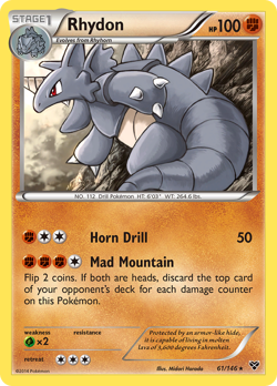 Rhydon 61/146 Rare | XY | Pokemon Card - Image 1