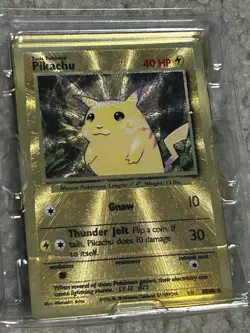 Pikachu Pokemon Celebrations 25th Anniversary Gold Metal - Image 1