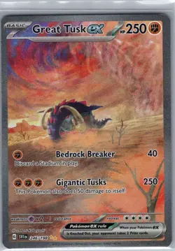 Great Tusk ex 246/198 SIR SV01: Scarlet & Violet Base Set - Pokemon Card - NM - Image 1