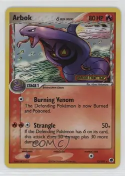 Arbok Reverse Foil Pokemon EX Dragon Frontiers #13 2006 - Image 1