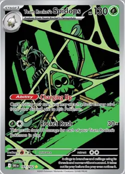 Team Rocket’s Spidops Illustration Rare - Pokemon Destined Rivals 187/182 - Image 1