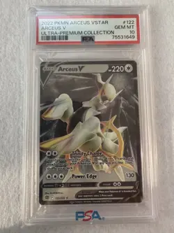 PSA 10 Metal Arceus V #122 Ultra Premium Collection Pokemon Card – GEM MINT - Image 1