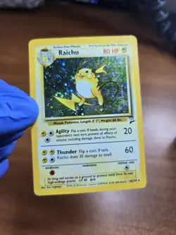 Raichu 16/130 Base Set 2 Holo Rare Pokemon TCG - LP Card - Image 1