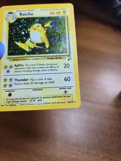 Raichu 16/130 Base Set 2 Holo Rare Pokemon TCG - LP Card - Image 4