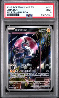 Pokemon PSA 9 Miraidon 013 SV: Scarlet & Violet Promo Cards Holo 2023 Mint ETB - Image 1