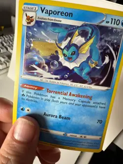 Vaporeon - SWIRL (Cosmos Holo) 030/185 Miscellaneous Cards & Products Holo - Image 3