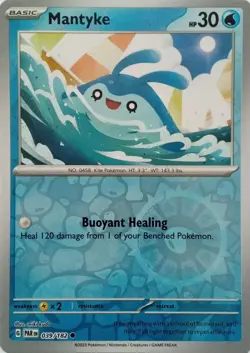 039/182 MANTYKE REVERSE HOLO PARADOX RIFT POKEMON CARD - Image 1