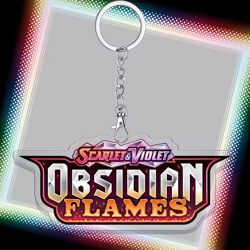 POKEMON TCG BINDER TAG ACRYLIC KEYCHAIN SCARLET AND VIOLET ENGLISH ALL SET LOGO - Image 5