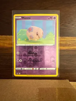 Munna 087/202 Common Sword & Shield Pokemon Reverse Holo Near Mint - Image 1