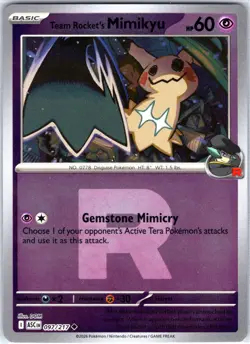Team Rocket's Mimikyu 097/217 Uncommon Reverse Holo Ascended Heroes Pokemon NM - Image 1