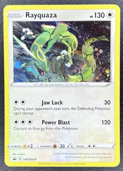 Rayquaza SWSH029 Cosmos Holo Promo Pokemon NM - Image 1