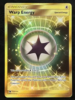 Pokemon Warp Energy Secret Rare - Crimson Invasion - 123/111 NM - Image 1