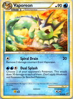 Pokemon TCG Vaporeon 41/90 HSUndaunted NM - Image 1
