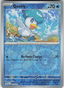 Quaxly 050/193 Common Paldea Evolved Pokemon Reverse Holo Near Mint - Image 1