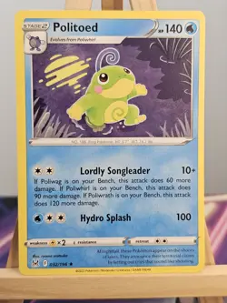 032/196 Politoed Non Holo Rare Card Lost Origin Pokemon TCG - Image 1