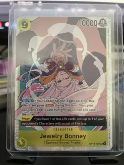 One Piece Card Game🏴‍☠COLOR: YELLOW OP13-108 JEWELRY BONNEY SR FOIL NM TCG ENG - Image 1